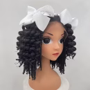 CurlyBow Ponytail (Single Piece) - White