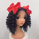 CurlyBow Ponytail (Single Piece) - Red
