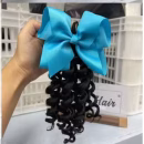 CurlyBow Ponytail (Single Piece) - Sky Blue
