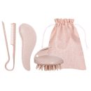Wheat Straw Grooming Pouch Set - Pink