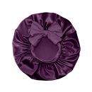 Satin Bow-Knot Sleep Cap - Purple